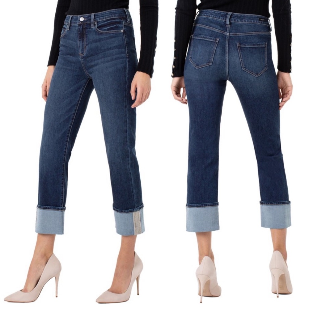 Liverpool Sadie High Waist Straight Leg Crop Jean - Picture 1 of 8